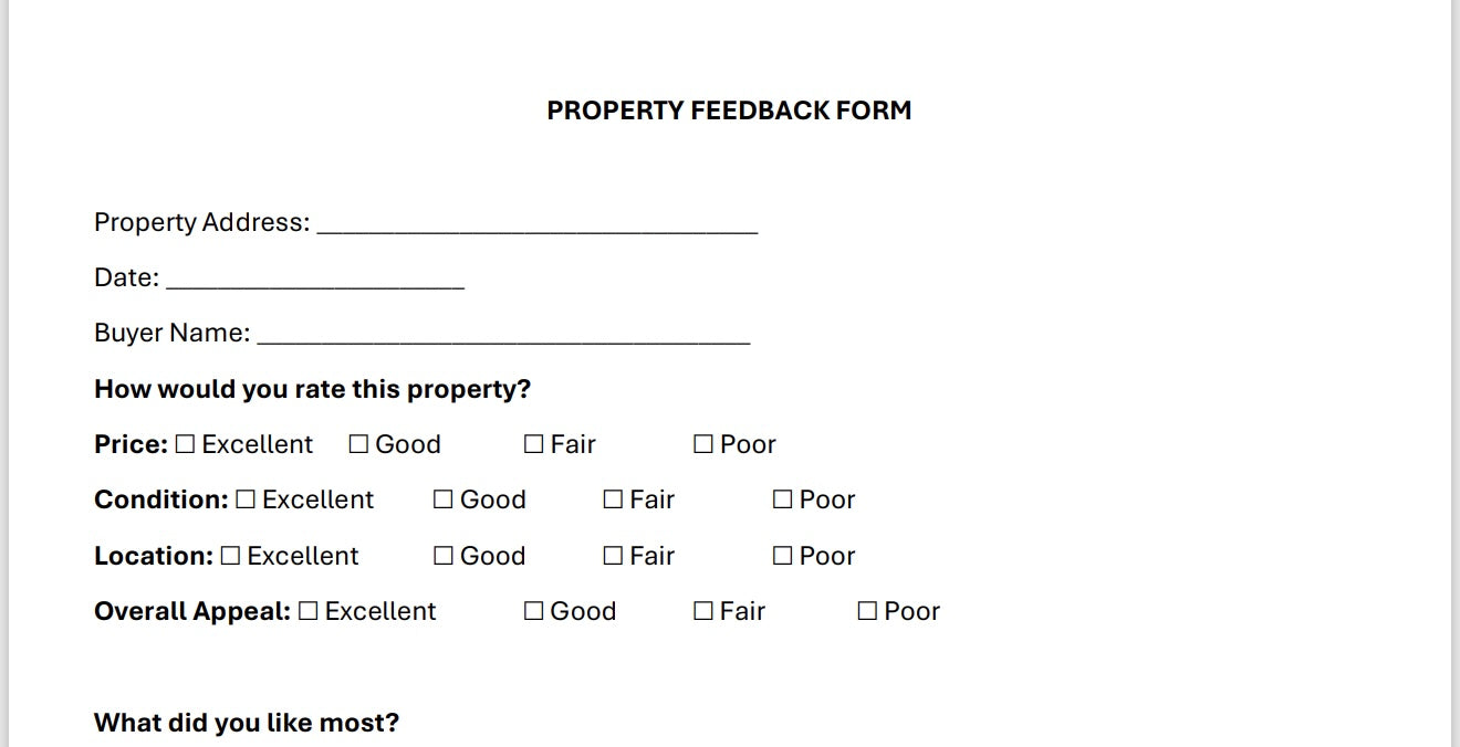 Property Feedback From