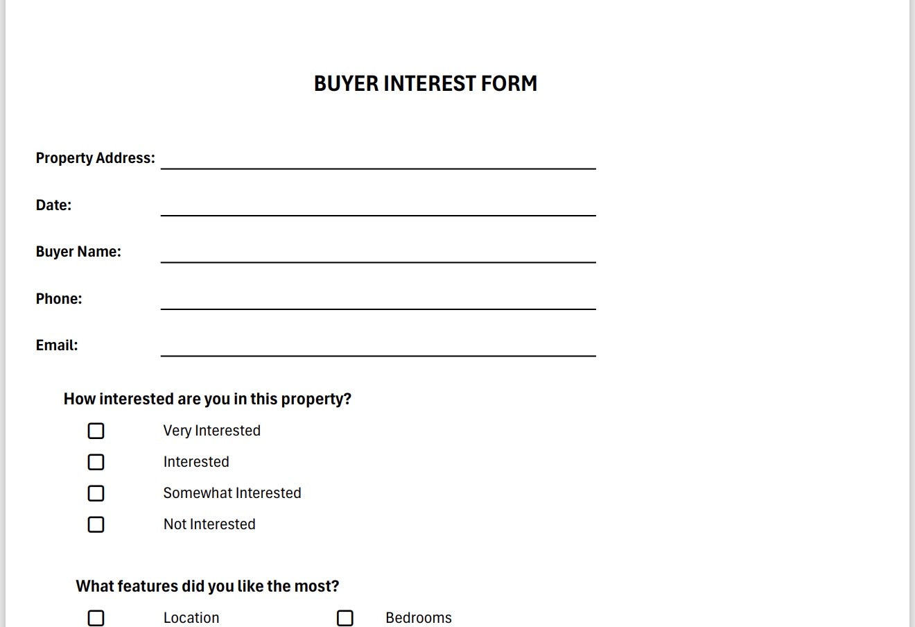 Open House Success Forms Pack