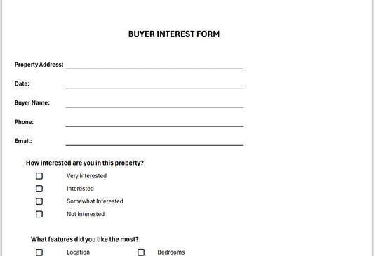 Buyer Interest Form PDF