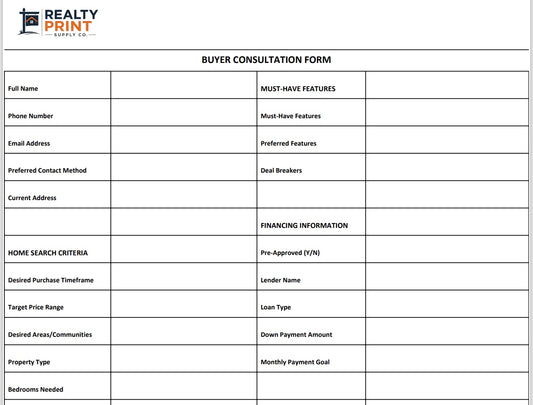 Buyer Consultation Form