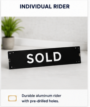 Real Estate Agent Sign Rider